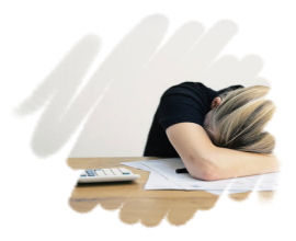 Depressed and stressed young woman