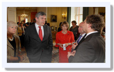 Steve Cottrell meeting Prime Minister Gordon Brown at Downing Street in 2010 Steve Cottrell and colleagues meeting Gordon Brown in 2010