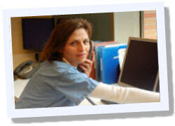 Professional providing telephone support