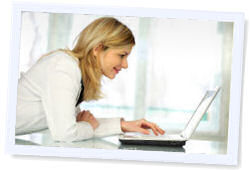 Person reading workbooks